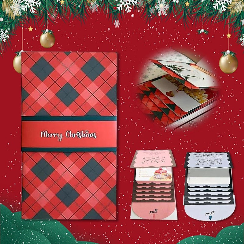 3 Seconds Pull-out Christmas Gift Card Booklet, 1Pcs Handmade Waterfall  Design Merry Christmas Surprise Gift Card Booklet, Gift Cards Book, DIY Message Xmas Gift for Family Friends  (1Pcs Pink) - Image 3